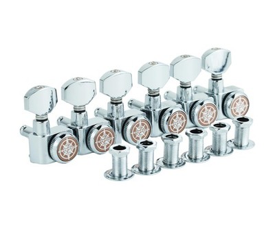 Guyker 6 Inline Gitarre Locking Tuner - 1:18 Stimmschlüssel Pegs Chrom