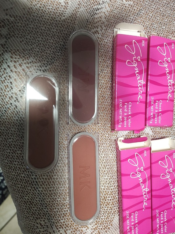 Mary Kay Signature Lot Of 4 CHEEK COLOR ** (2)EGGPLANT **Walnut ***Brick**.2 OZ 
