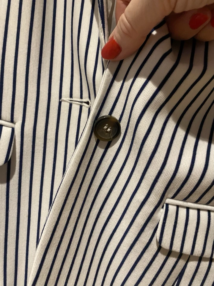 Jacket Blazer Striped Size 10 - Image 3 of 4