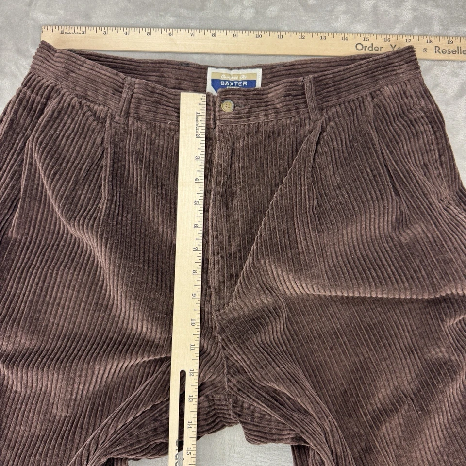 Pantalones de pana de colección Y2K Baxter Widewale marrón 36x30 holgados pierna ancha patinador Foto 4 de 4