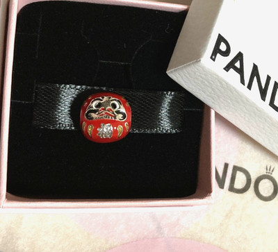 Pandora Japan Accessories Charm Red Daruma Doll With Box New