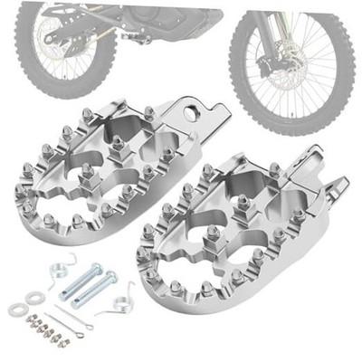 Motorcycle Foot Pegs Footpegs Wider Rest Pedal CNC for 72V Rawrr Mantis silver