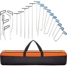 22PCS Dent Puller Rods Stainless Steel Paintless Repair Kits Hail Removal Rods