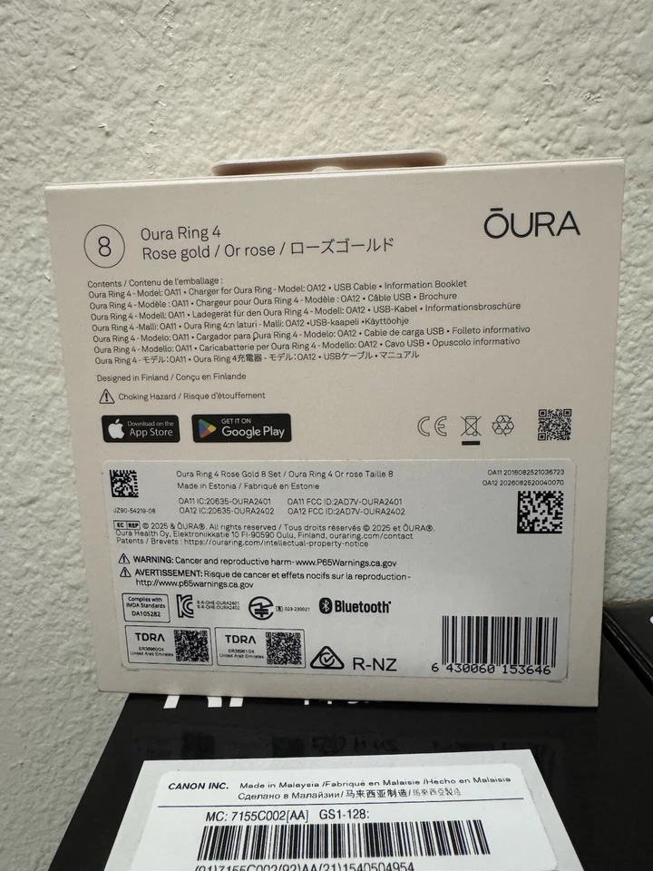 Oura Ring Gen 4 Size 8 Rose Gold - Image 3 of 4