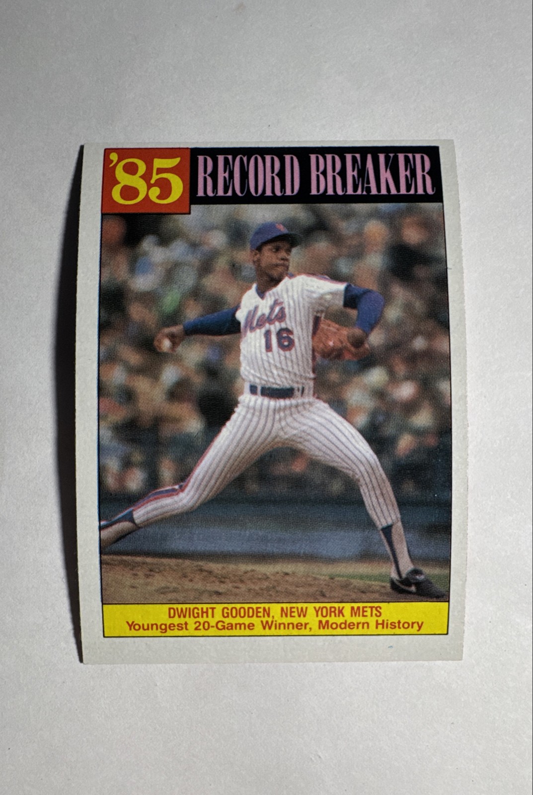 1986 Topps - Record Breaker Dwight Gooden #202