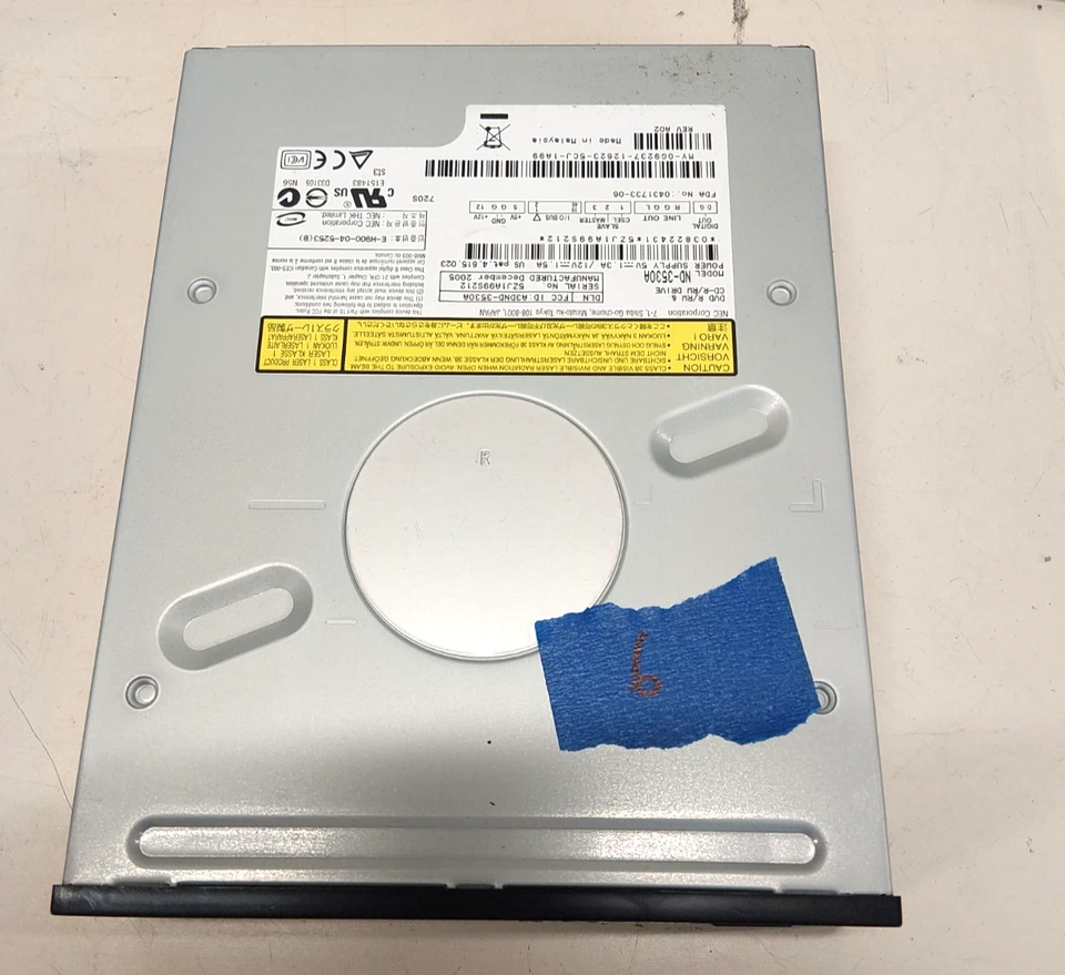 NEC Corporation DVD R/RW CD-RW Drive ND-3530A IDE 40-PIN ATA A3DND-3530A - Image 2 of 4