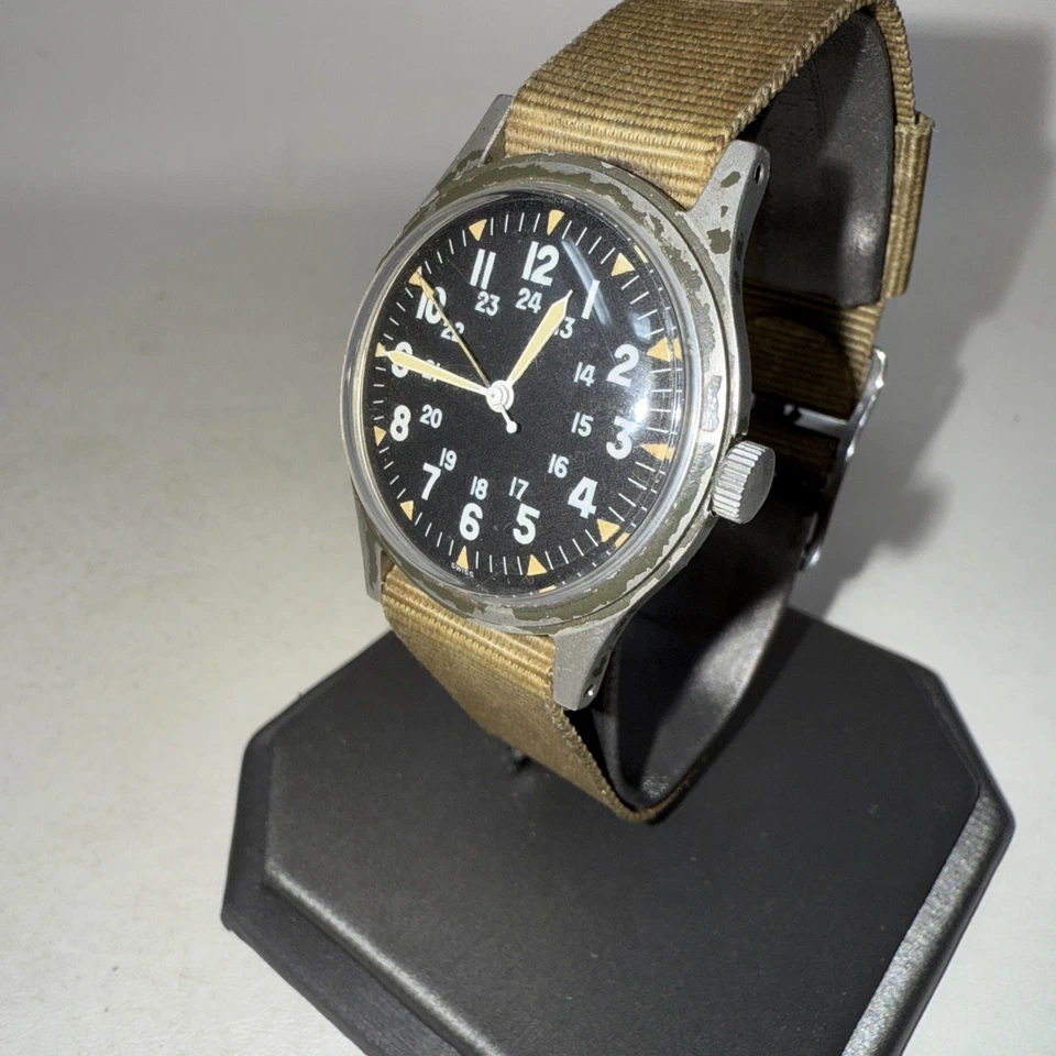 Reloj piloto militar Hamilton GG-W-113 1969 era Vietnam - correa original - serie baja Foto 4 de 4