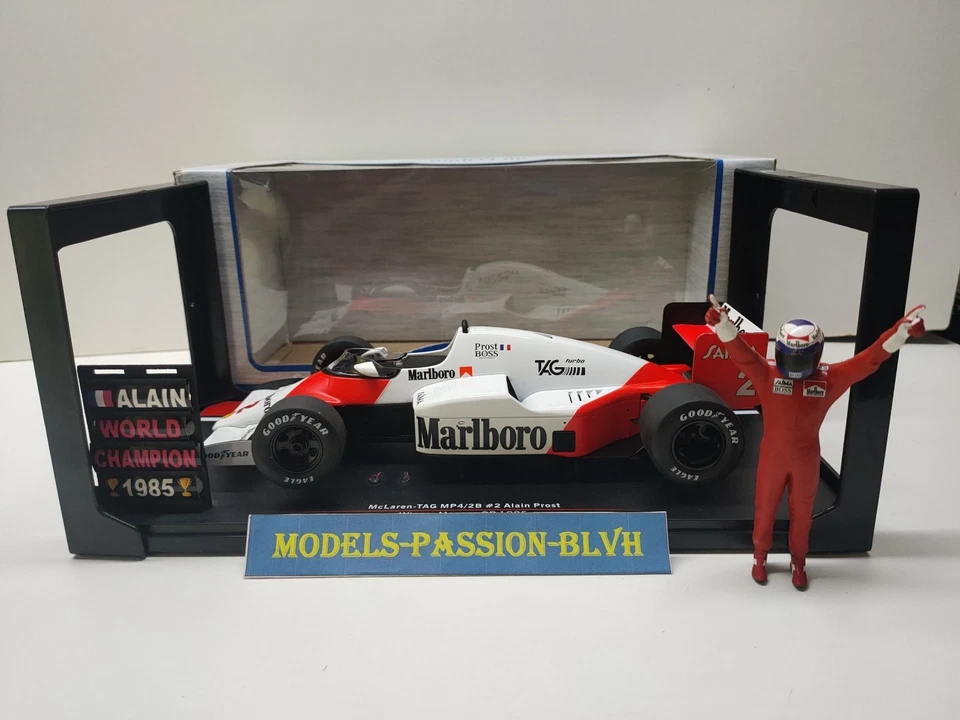McLaren MP4/2B Prost Monaco GP WC 1985 1/18+ Driver Défauts Description - Photo 1/4