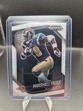 MARSHALL FAULK 2025 PANINI PRIZM BLACK FOOTBALL WHITE PRIZM RAMS /175 CARD #140