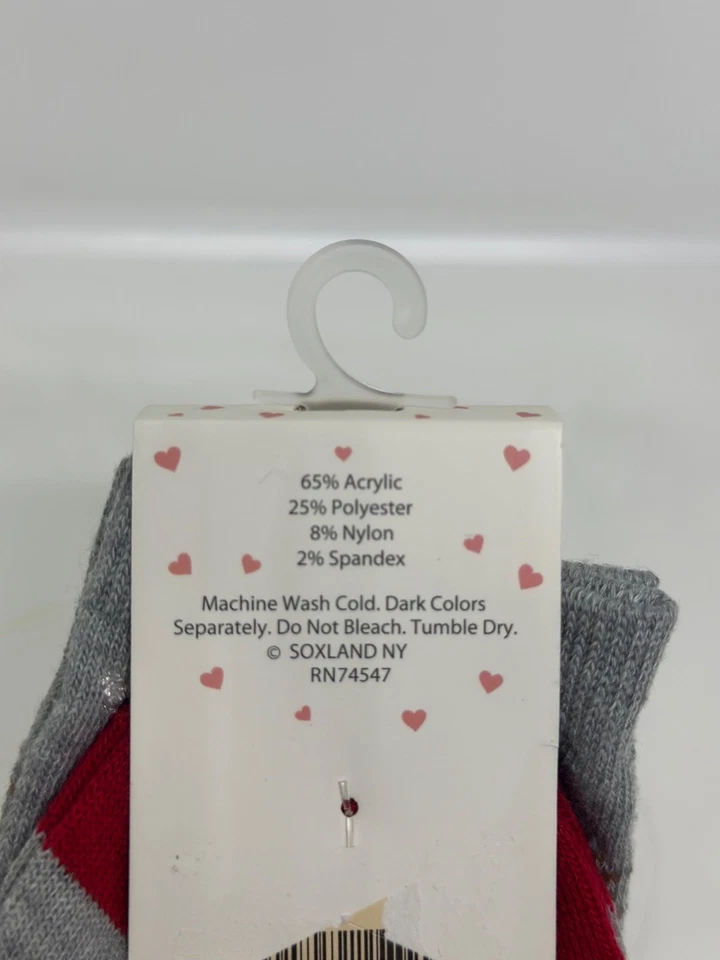 Новый DAVCO красный сердце еж носки женщин 4-10,5 милый Kawaii Valentine красный серый - Изображение 3 из 3