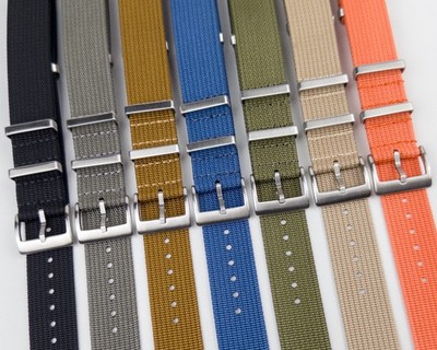 18 | 20 | 22 mm Nato Strap Uhrenarmband Premium Ribbed Nylon Durchzugsband | Neu