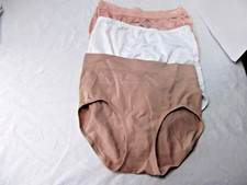 vtg lot 3 panties lingerie silky 6M brief Bali 8700 Hanes beige wht lace