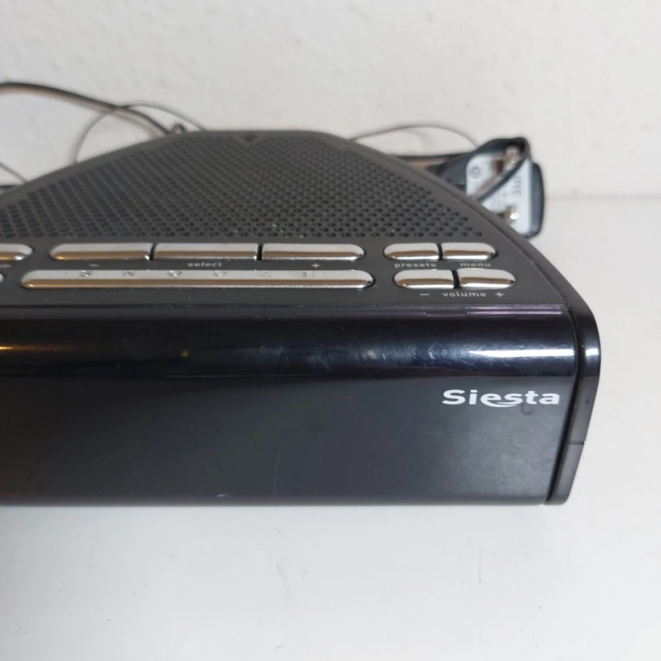Pure Siesta Mi Series 2 DAB FM Radio Alarm Clock Black Tested Works  - Image 3 of 4