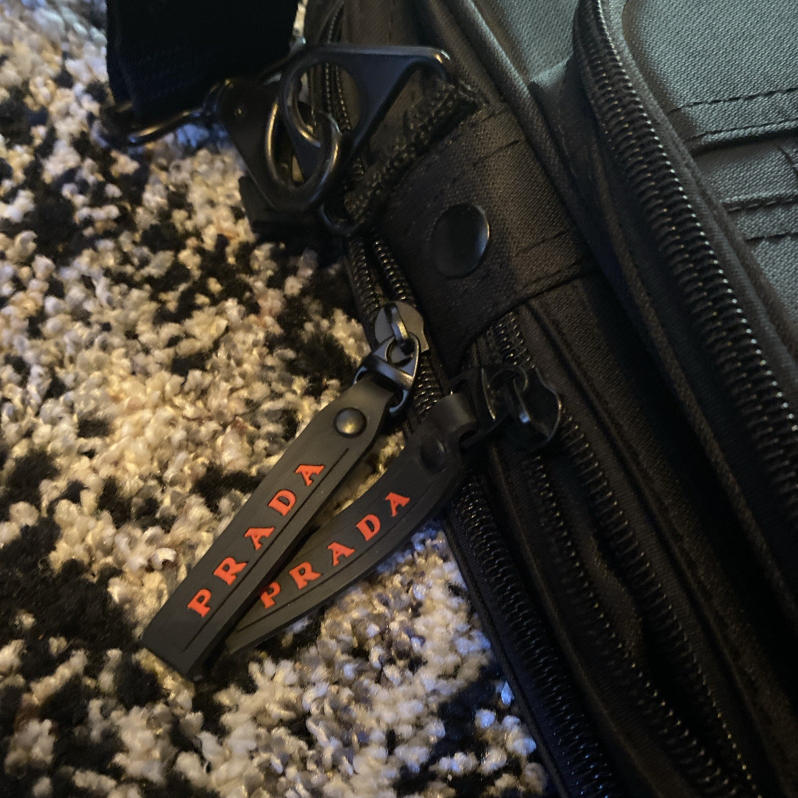 Prada Black Nylon Laptop Computer Carrying Bag with Strap thumbnail 3