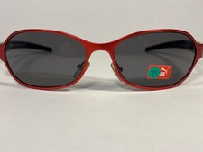 Vintage Puma Eclipse 2504 Col.001 Sunglasses Red Black Sport Y2K NOS
