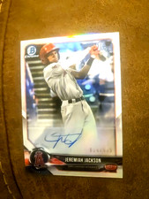 Jermiah Jackson 2018 Bowman Draft Chrome 1st Bowman Refractor Auto #64/499 READ.