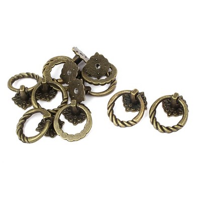 Vintage Style Furniture Display Case Box Handle Metal Ring 10x