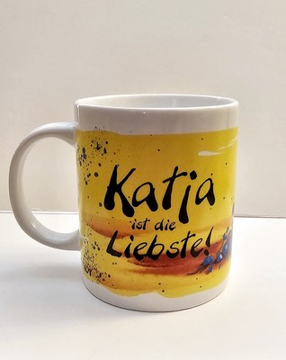 Diddl die Springmaus Mouse Mug Katia bist die Liebste! German Thomas Goletz 10oz