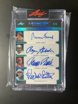 PETTY * BENCH * WEST * STAUBACH 2024 LEAF ULTIMATE SPORT Four Sportsman /5 Auto