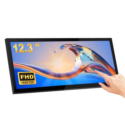 12.3 Inch Touch Screen Monitor IPS 1920x720 Stretched Bar LCD Mini Secondary ...