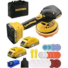 Alloypower Cordless Car Buffer Polisher with 6 Variable Speed For Car Waxing