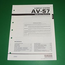 Original Yamaha AV-S7 Service Manual