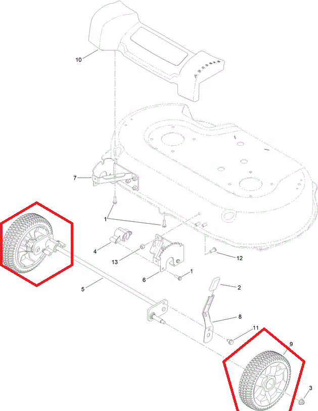 2 Genuine TORO 30" Timemaster Mdl 21810 40200004029999 FRONT WHEELS