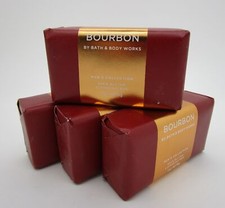 BATH  BODY WORKS Men's Collection Shea Butter Cleansing Bar BOURBON - LOT OF 4
