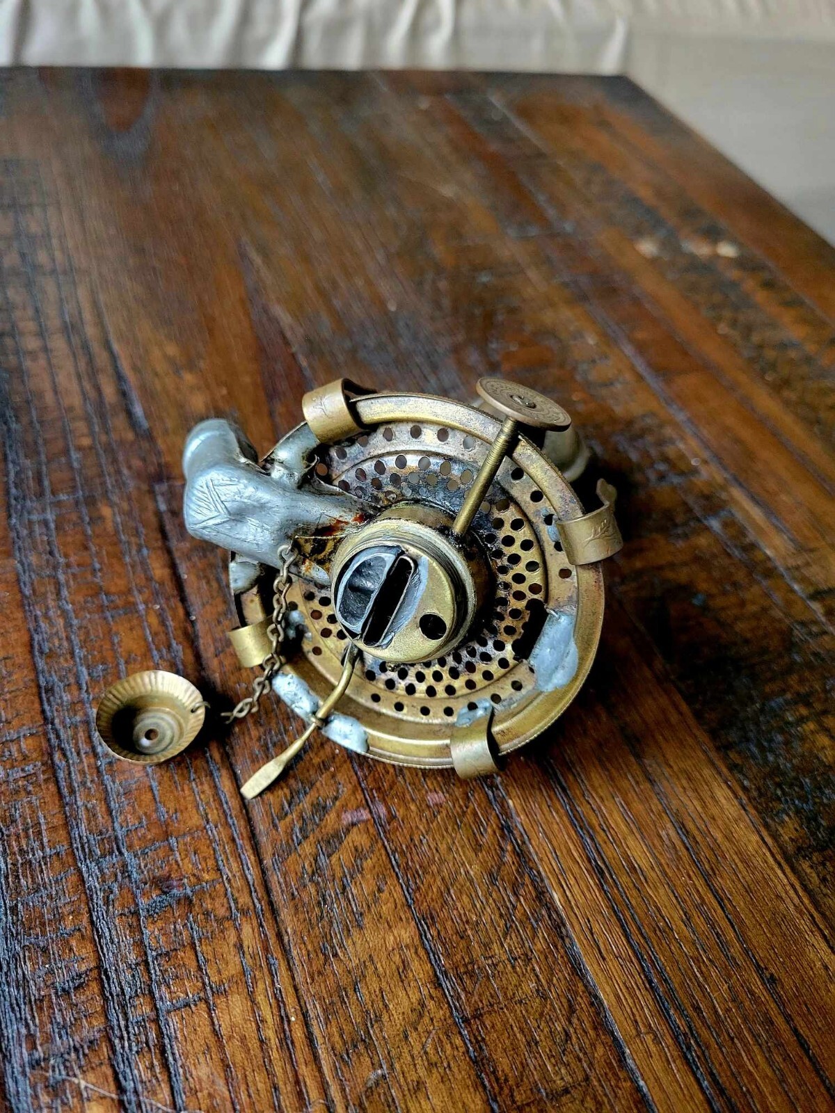 Antique 1883 Phoenix Oil Lamp Burner 1 With Side Fill Spout & Cap eBay