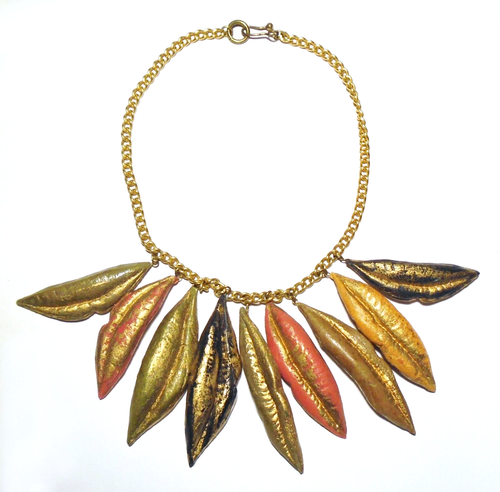 '85 BILLY BOY Surreal Bijoux COUTURE Statement RESIN Art LIPS Resin NECKLACE