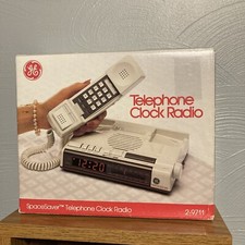 Vintage GE SpaceSaver Telephone Clock Radio AM FM Alarm Clock Snooze 2-9711