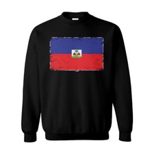 Haiti Flag - Haitian Heritage Proud Pride Caribbean Unisex Sweatshirt