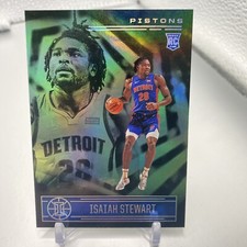 Isaiah Stewart RC 2020-21 Illusions Holo Rookie Card #172 Emerald Green Parallel. rookie card picture