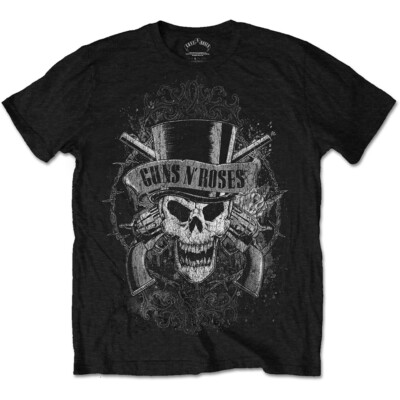 Guns N Roses - Faded Skull Band T-Shirt Official Merch