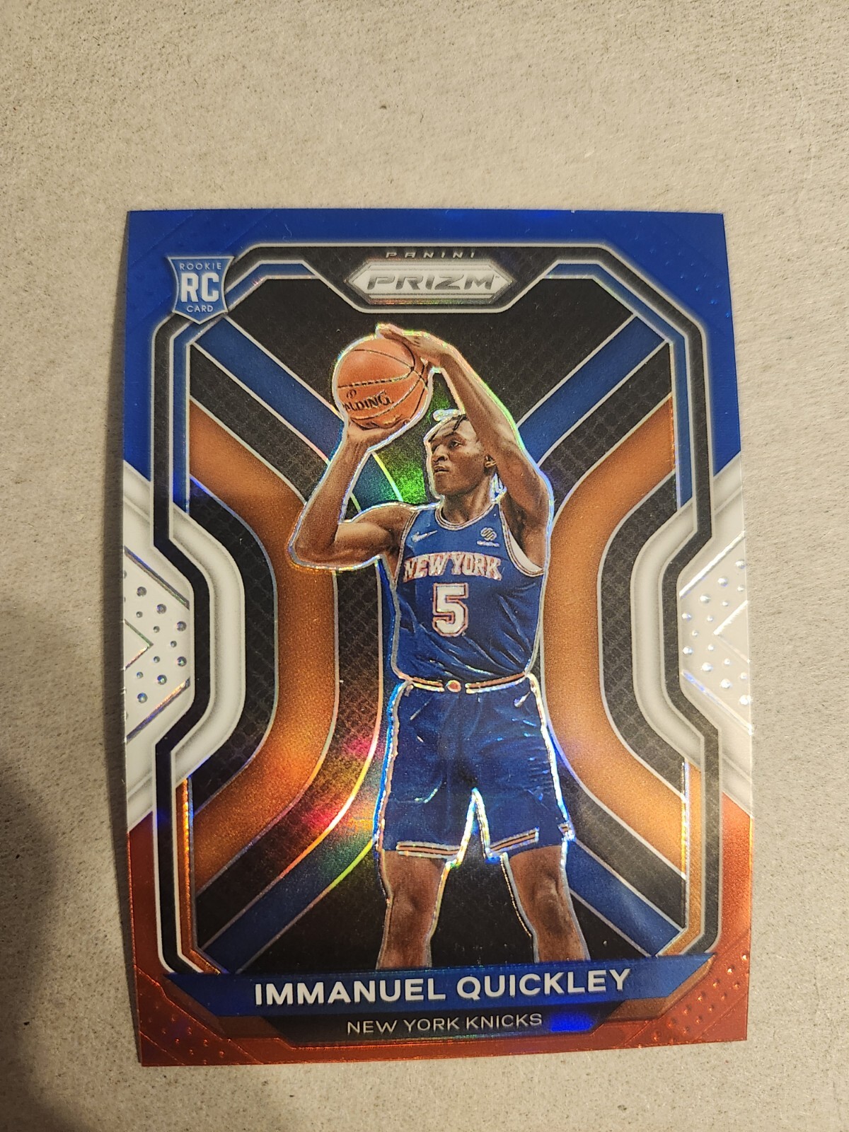 IMMANUEL QUICKLEY 2020-21 Panini Prizm BLUE WAVE PRIZM RC Knicks #296