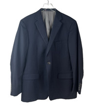 46R Hart Schaffner Marx USA Mens Navy Vintage 2 Button Blazer Sport Coat Preppy