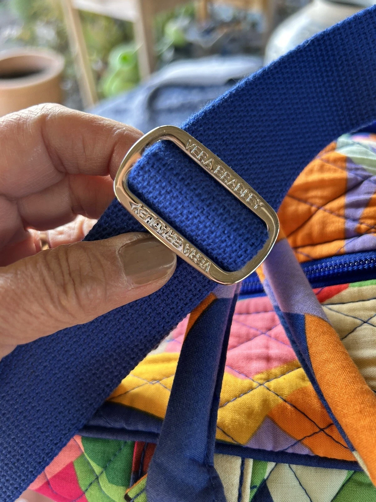 Borsa a tracolla VERA BRADLEY iconica grande da viaggio manico trasporto