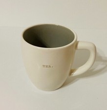 Rae Dunn Artisan Collection by Magenta Large Ivory “TEA.” Typewriter Font Mug thumbnail