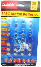 30pc Button Cell Assorted Coin Alkaline Batteries Watch Camera Calculator Toy