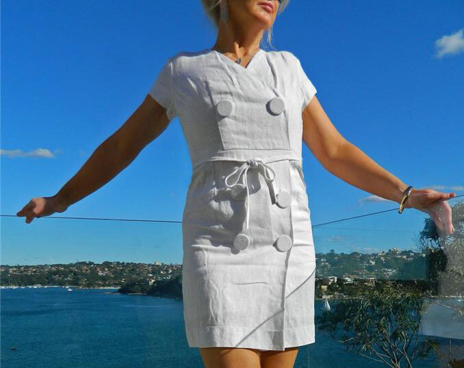 VINTAGE Marsha Mayne 1950s Original Pure Irish Linen Moygashel