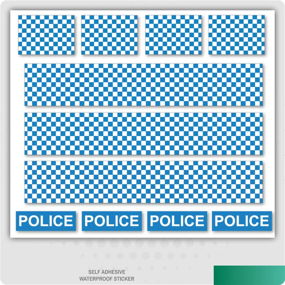 STICKERSHOP103 Police Decals Road Mountain Bike/Bicycle, Toy Car Stripes Frame Stickers