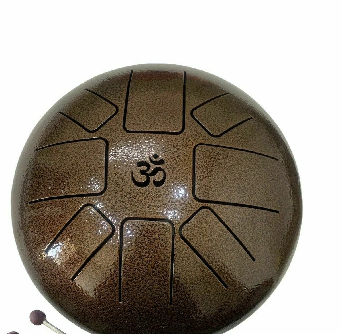 Large Steel Tongue Drum 10 inch 8 notes Chakra Hand Pan Tank Happy Drum  Mallet