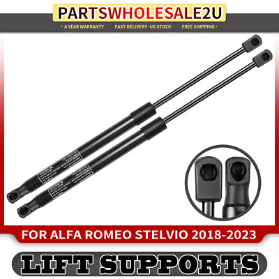 2pcs Tailgate Lift Supports Shock Strut for Black Alfa Romeo Stelvio 2018-2023