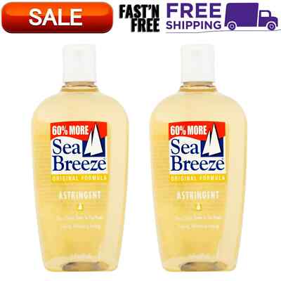 2PK Sea Breeze Original Formula Astringent for All Skin, Acne & Blemishes, 16 Oz
