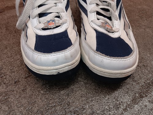 VINTAGE REEBOK NFL WHITE BLUE SIZE 7.5 MEN'S DALLAS COWBOYS FOOTBALL SHOES - Picture 6 of 12