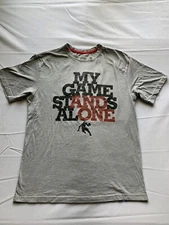 And1 Mens Grey Short Sleeve Tee Shirt Graphic Print Size M