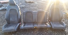 AUDI TT TTS MK2 8J 2006-2014 BLACK HALF LEATHER SUEDE INTERIOR SEATS FRONT BACK