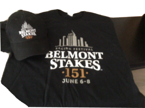 CHAPEAU ET CHEMISE BELMONT STAKES 151 2019 TAILLE COMME NEUF BELMONT PARK NEW YORK - Photo 1/7