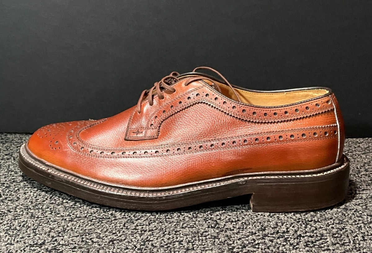 Vintage Nettleton Traditionals Brown Leather Wingtip Dress Shoes