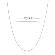 Solid 925 Sterling Silver 1.5MM Silver Magic 8 Sided Snake Chain Necklace